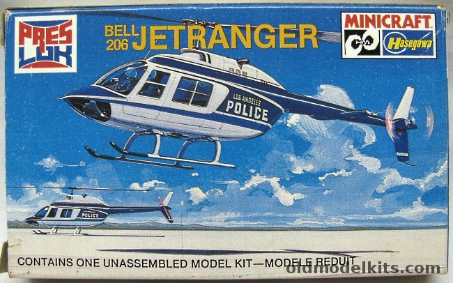 Hasegawa 1/72 Bell 206 Jetranger (Jet Ranger) Helicopter - Los Angeles Police Department, 1175 plastic model kit